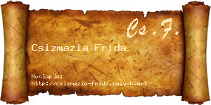 Csizmazia Frida névjegykártya