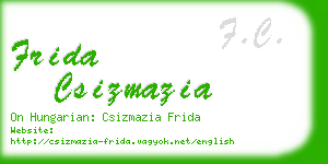 frida csizmazia business card